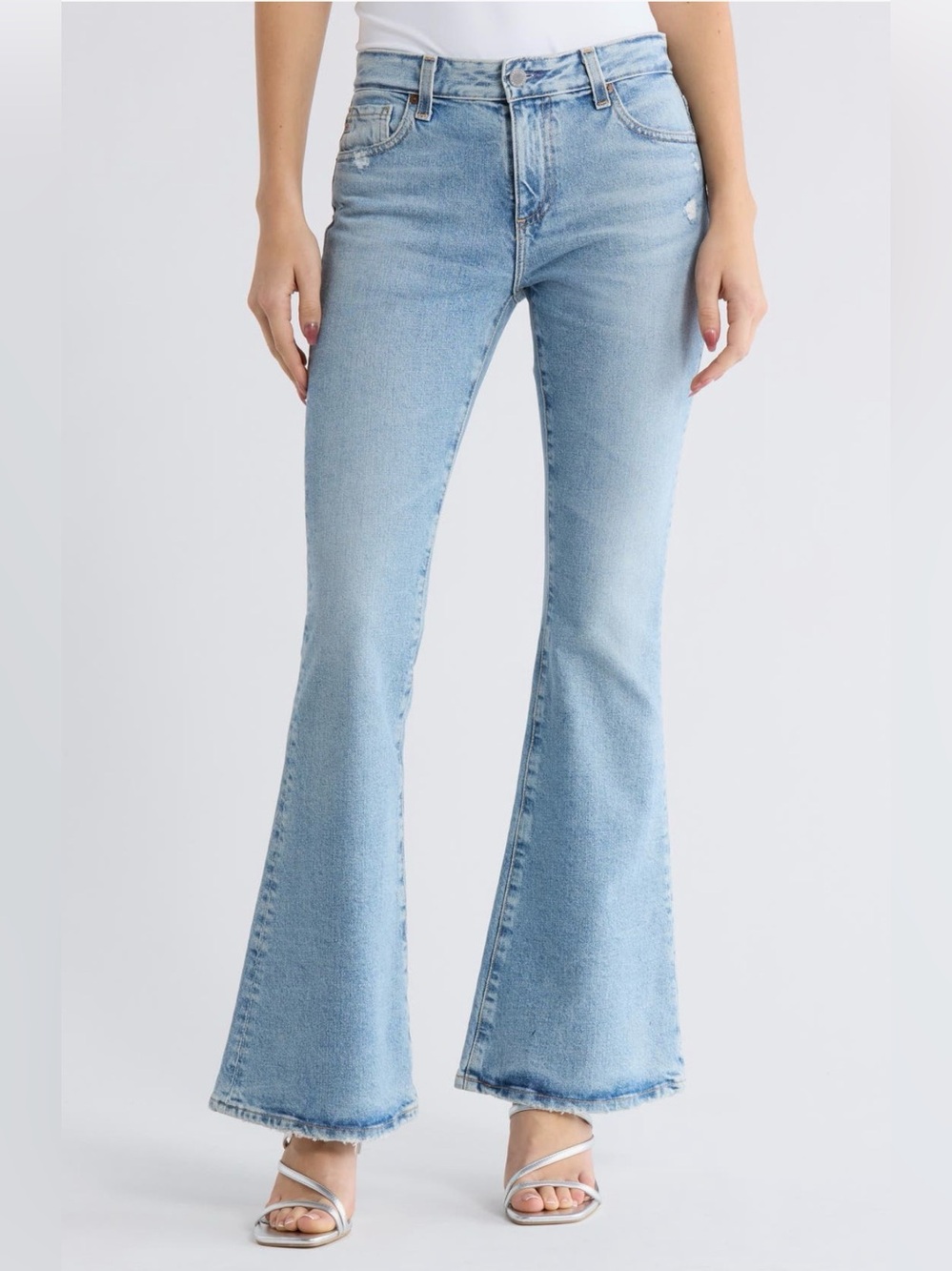 NWT AG Adriano Goldschmied Angeline Mid Rise Flare Jeans SZ 30